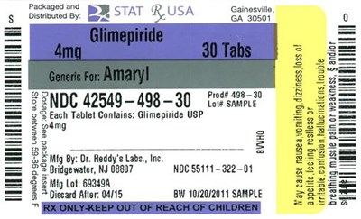 Label Image (Glimepiride 4 mg Label  42549)